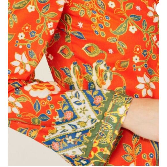 Tory Burch Boho Stephanie Floral Tunic Top in Samba Batik Size 0 - Picture 3 of 10